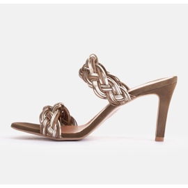 Marco Shoes Sandale s pletenim remenčićima zelena 2