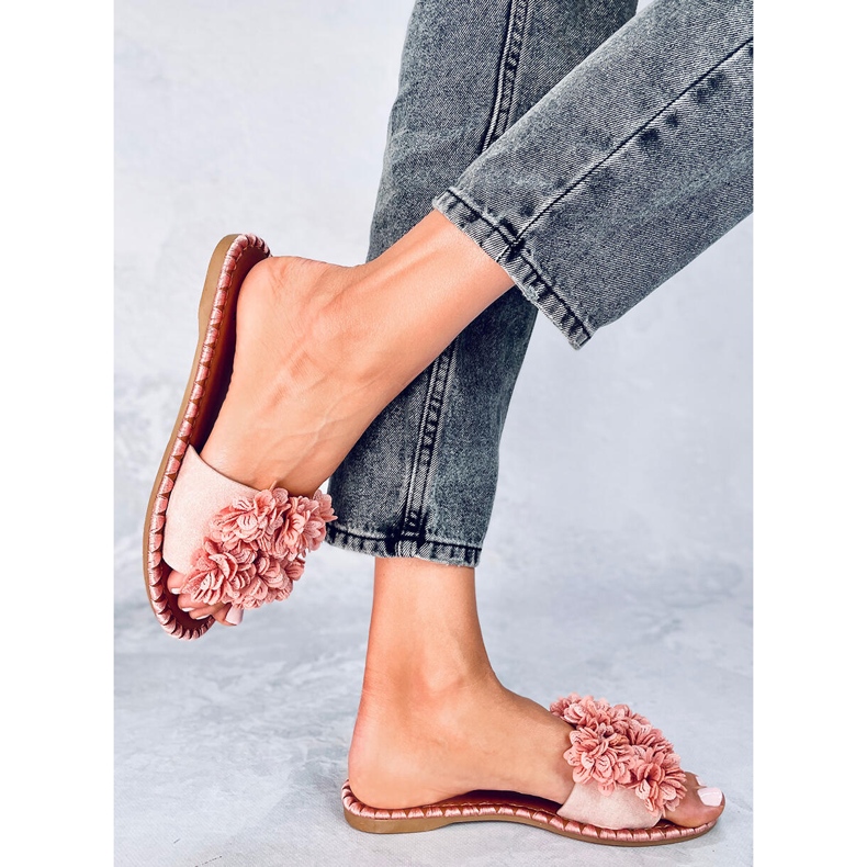 Prima Pink cvjetne papuče ružičasta 2