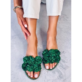 Prima Green cvjetne papuče zelena 2