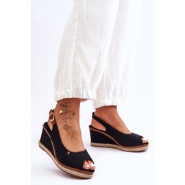 Ženske klasične sandale na tanku crnu Katie crna 1