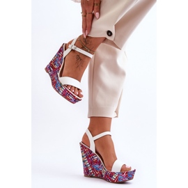 Ženske sandale na šarenu tanku bijeli malibu bijela 2