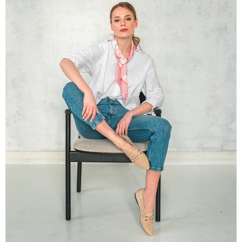 Marco Shoes Ukrašene natikače bež 2