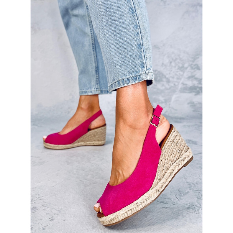 Nevil Fuchsia espadrile s otvorenim prstima ružičasta 1