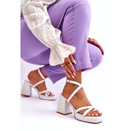 Moderne White Secret Rose visoke pete i sandale s platformom bijela 4