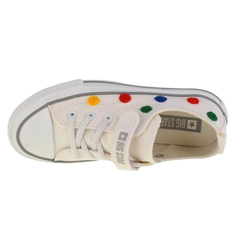 Dječje tenisice s čičkom Big Star JJ374053 Bijele bijela 5