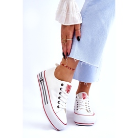 Ženske platnene tenisice s platformom Big Star LL274180 Bijele bijela 5