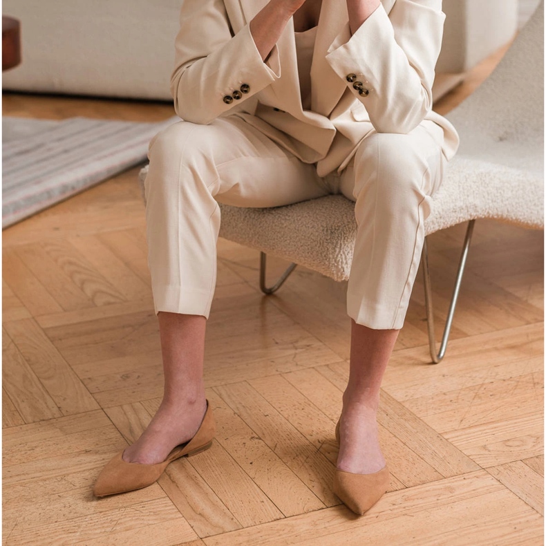 Marco Shoes Balerinke s petom smeđa 1