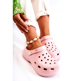 Ženske pjenaste papuče Crocs Pink Coline ružičasta 4