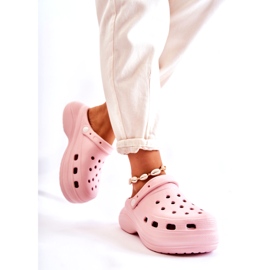 Ženske pjenaste papuče Crocs Pink Coline ružičasta 2