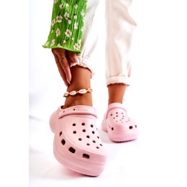 Ženske pjenaste papuče Crocs Pink Coline ružičasta 1