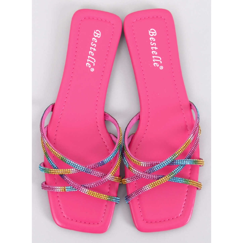 Rexha papuče od kamenčića u boji fuksije ružičasta 1