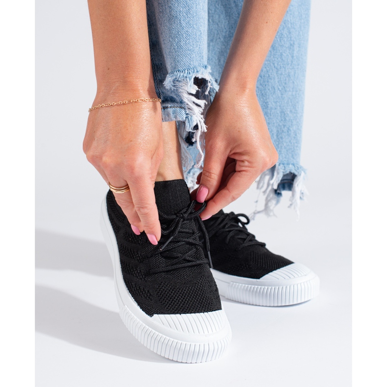 Ženske tekstilne crne Shelovet tenisice crna 1