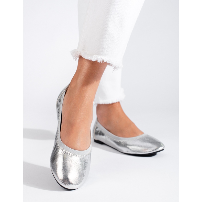 Shelovet ženske srebrne balerinke srebro 1