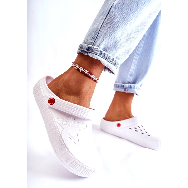 Lagane ženske papuče Kroks Big Star II275003 Bijele bijela 4