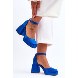 Modne cipele na masivnu petu Blue Sandia plava 2