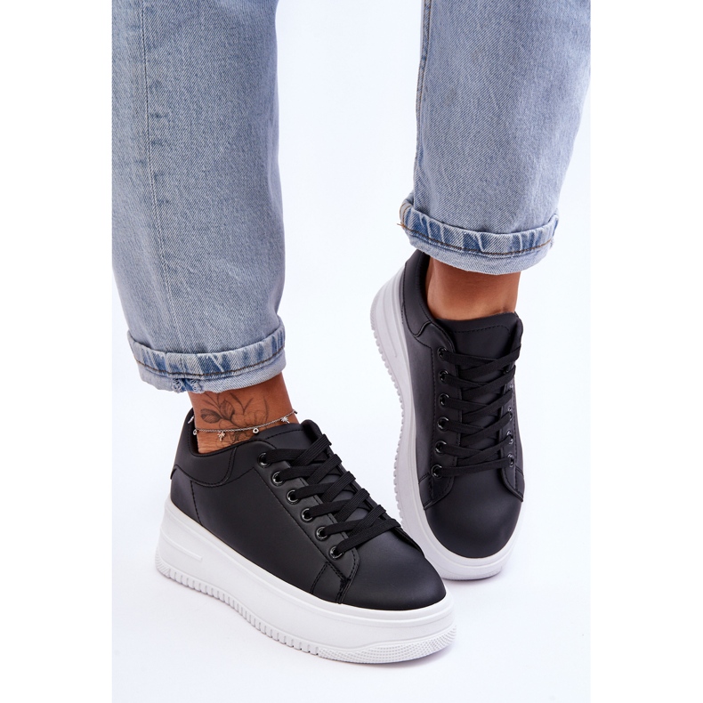 Ženske klasične crno-bijele tenisice za noćni izlet 1