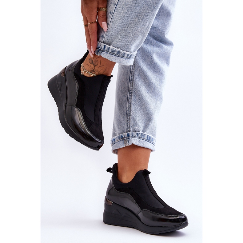 PE1 Ženske sportske cipele s natikačama, crne Farro crno 2