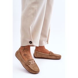 Modne ženske mokasine od antilop smeđe Rabell smeđa 1