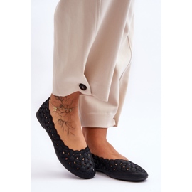 PE1 Ženske ažur balerinke Black Visionary crno 1