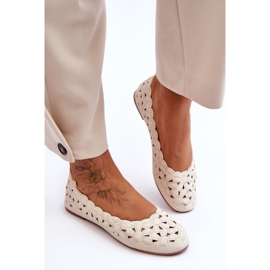 PE1 Ažurna sjajna balerina ženska bež Visionary 2