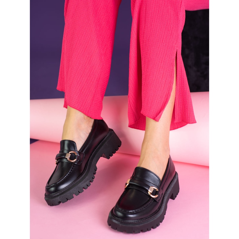 Crne Shelovet ženske mokasine od ekološke kože crno 1