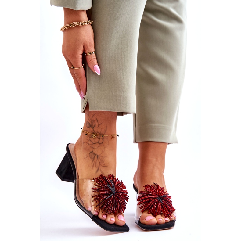 Ženske prozirne visoke potpetice S.Barski KV-AP658-1 crna 1