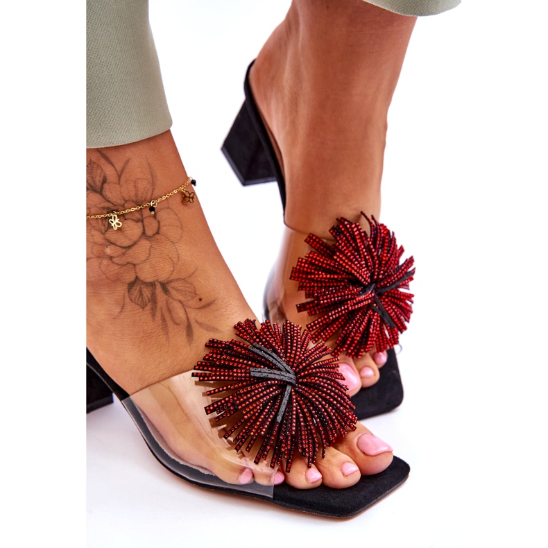 Ženske prozirne visoke potpetice S.Barski KV-AP658-1 crna 5