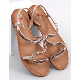 Sandale s Adani Gold kristalima zlatni 1