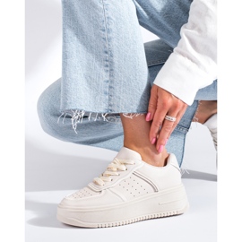 Krem tenisice na visokoj platformi iz Sheloveta bež 1