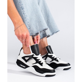 Crno-bijele tenisice s debelim potplatom marke Shelovet 1