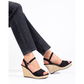 Shelovet crne visoke wedge espadrile crno 1