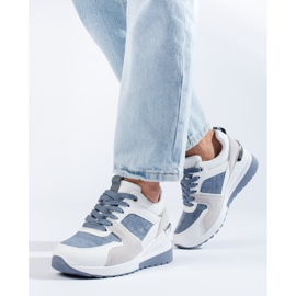 Ženske Shelovet tenisice na wedges bijele i plave boje plava 1