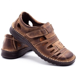 Joker Muške ažurne cipele 501 smeđe smeđa 3