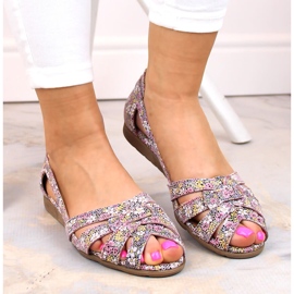 Ženske kožne natikače u više boja Dolce Pietro FW195 višebojan 1