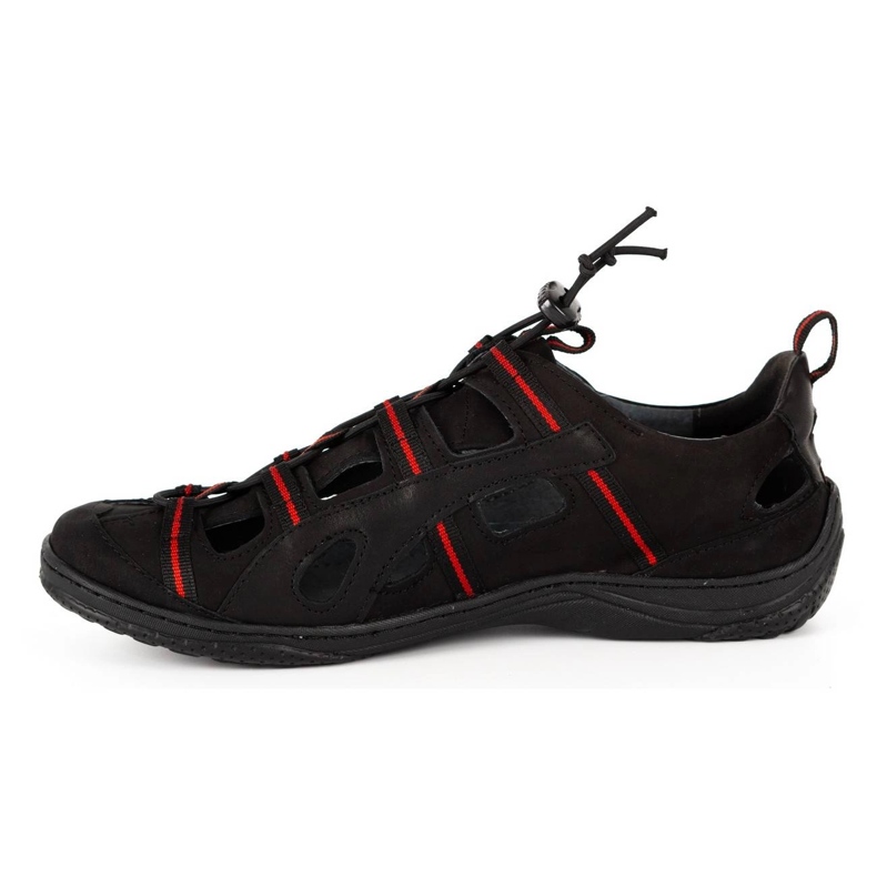 Kampol Muške kožne ažurne cipele 26KAM crne crno 1