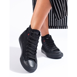 Ženske visoke crne tenisice Big Star T274033 crna 1