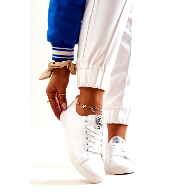 Kožne tenisice Big Star JJ274311 Bijele bijela 2