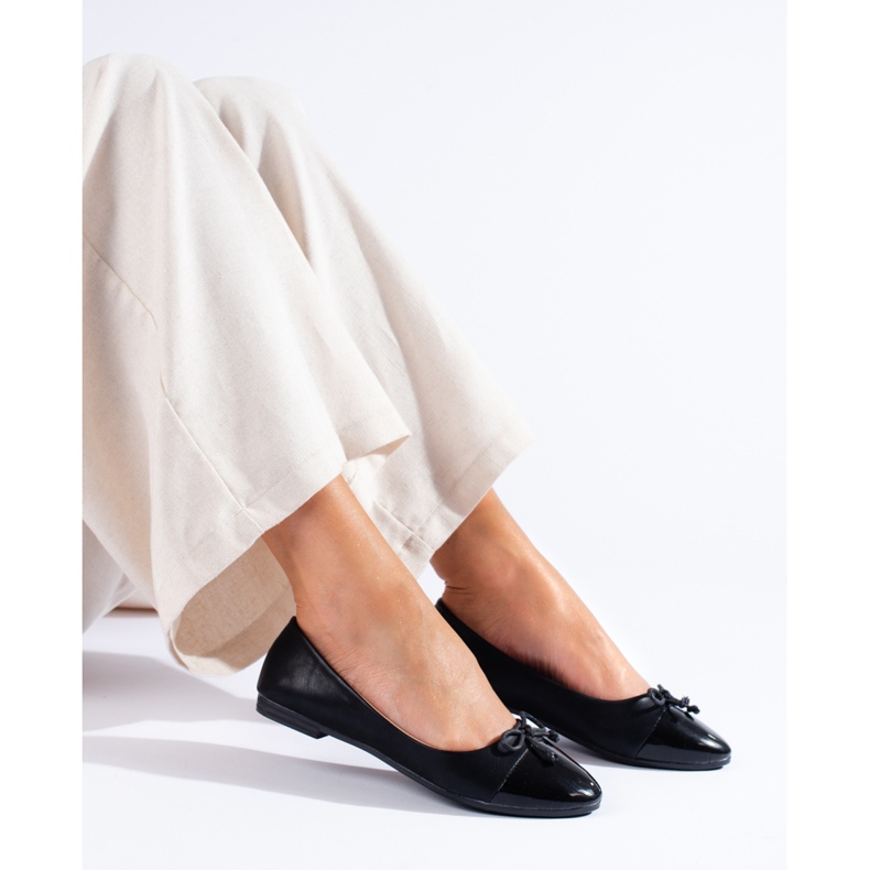 Klasične crne balerinke s Shelovet mašnom crno 1