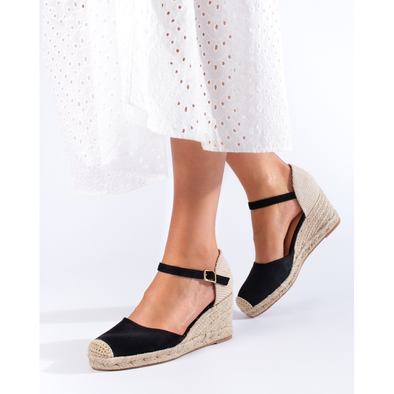Ženske Shelovet crne wedge espadrile crno 1