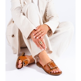 Ženske smeđe papuče Shelovet smeđa 1