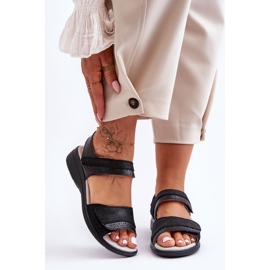 Klasične sandale na čičak S.Barski 97575 Crne crna 2