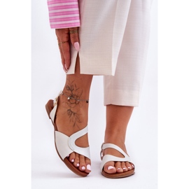 Ravne ženske sandale S.Barski 541-22 srebro 2