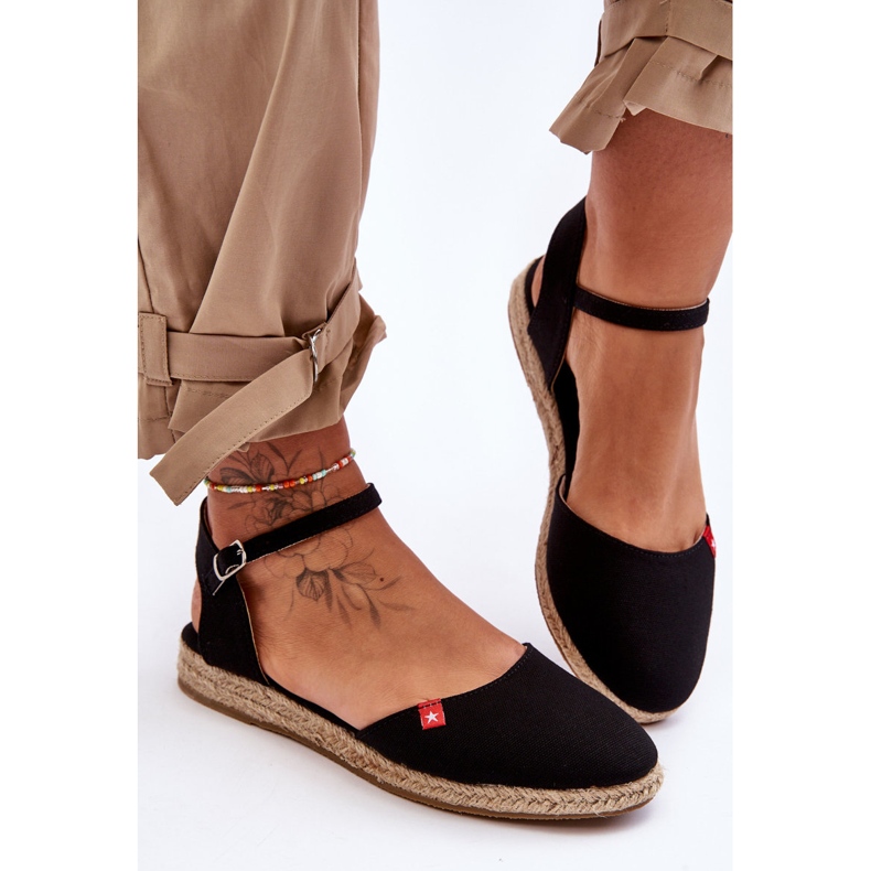 Big Star Ženske velike zvijezde espadrile s platformom FF274526 crne crna 2