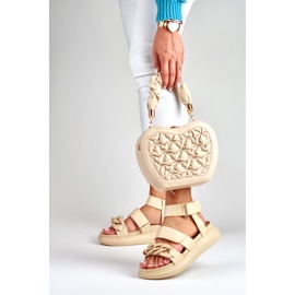 La.Fi Bež sandale s lancem 2