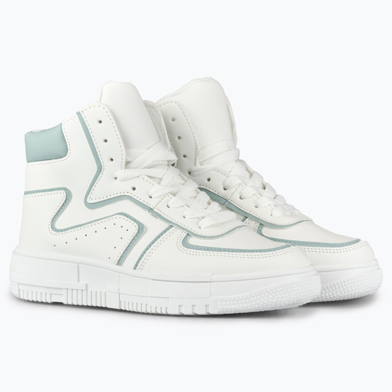 Sportske bijele cipele iznad gležnja bijela 1