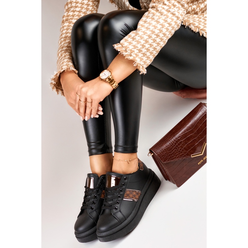 Modne ženske crne sportske cipele crna 1