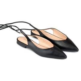 Crne balerinke na vezanje crna 2