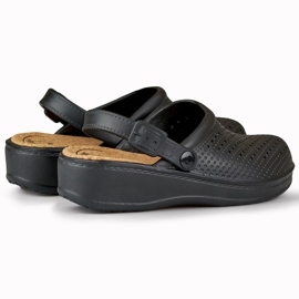 Udobne ženske papuče s pokrivenim prstima crna 1