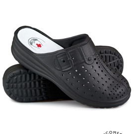 Udobne ženske japanke s pokrivenim prstima crne boje crno 1