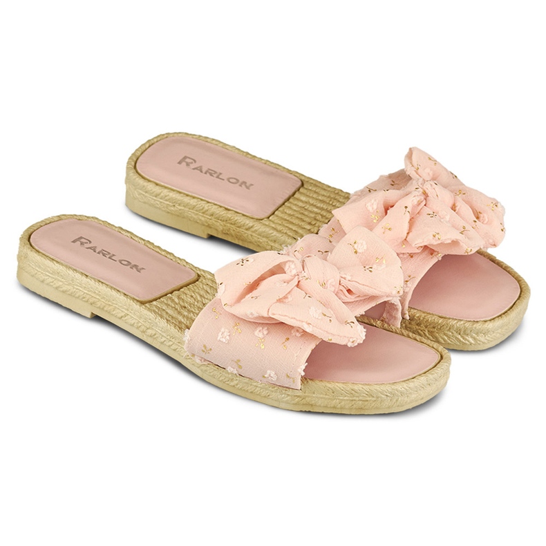 Ženske ružičaste papuče s mašnom ružičasta 1